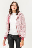 TWO TONE SOFT SHERPA ZIP UP