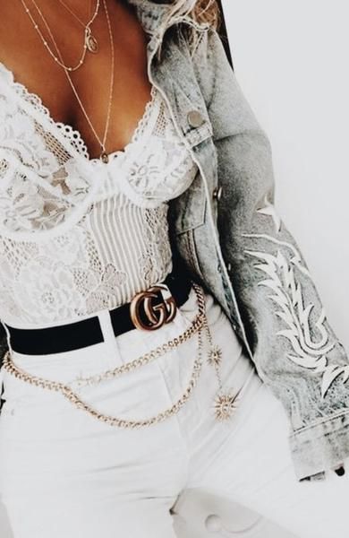 style white lace bodysuit｜TikTok Search