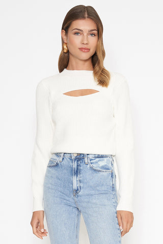 CUTOUT FRONT SWEATER
