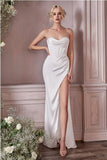 ESTHER CORSET COWL GOWN - WHITE