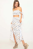 WALKING WITH FLOWERS SKIRT SET