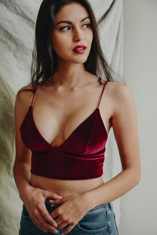 Sexy red velvet lingerie no steel ring upper thin and lower thick gather  push up women bralette adjustable wedding thick cup bra