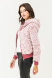 TWO TONE SOFT SHERPA ZIP UP
