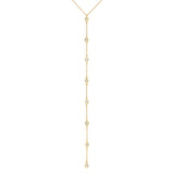 CZ BEZEL DANGLING LARIAT