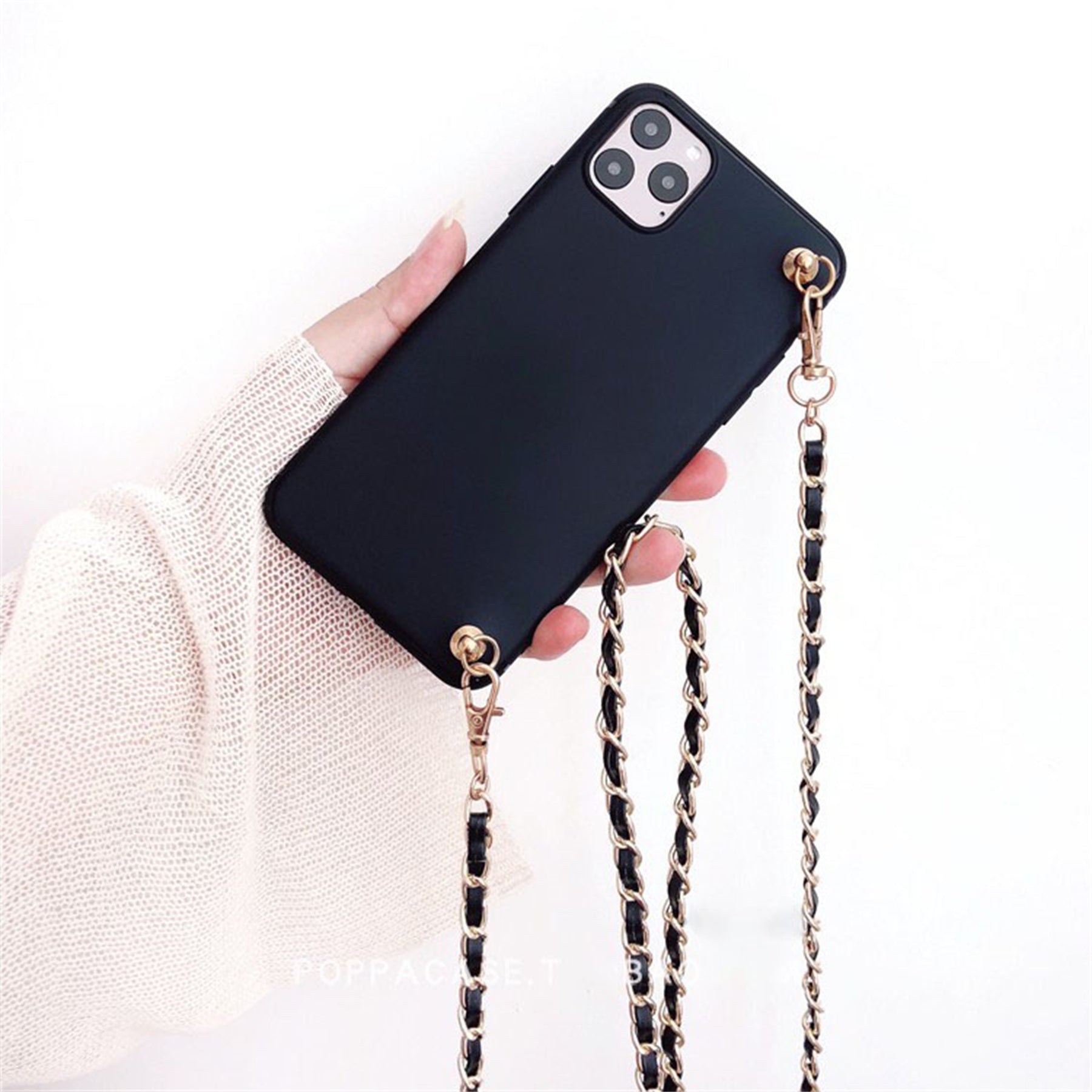 セール TOD'S XAWDBM31300UPPG245 IPHON CASE WITH CHAIN STRAP Woman BLACK Phone Holder in Leather Medium