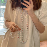 CRYSTAL CHAIN PHONE STRAP & CLEAR CASE